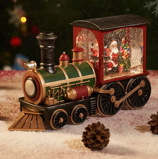 Christmas Gift Train Crystal Ball Ornament