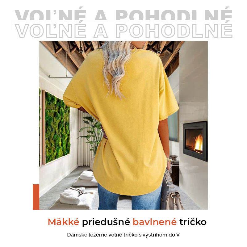 Last Day Sale 49%-T-shirt à col en V décontracté pour femme