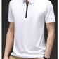 Sista dagsförsäljning 49%Mode silke POLO skjorta för män