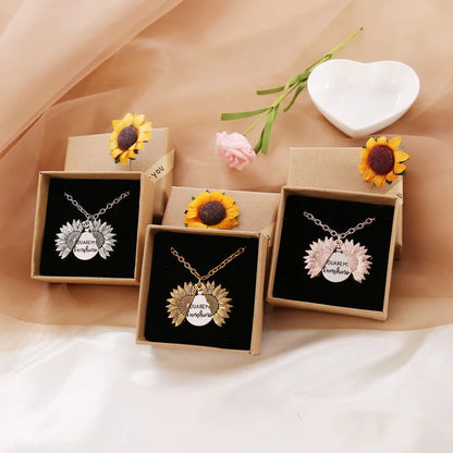 Girasol "You Are My Sunshine" necklace with storage bag