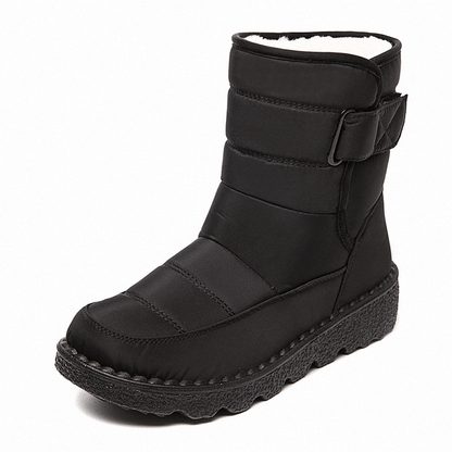 Botas de nieve de tobillo cálido antideslizante impermeable para mujer