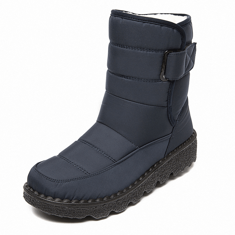 Botas de nieve de tobillo cálido antideslizante impermeable para mujer