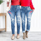 🔥Hot Sale 49% Off🔥Women's Tummy Control Distressed Cuffed Boyfriend Jeans