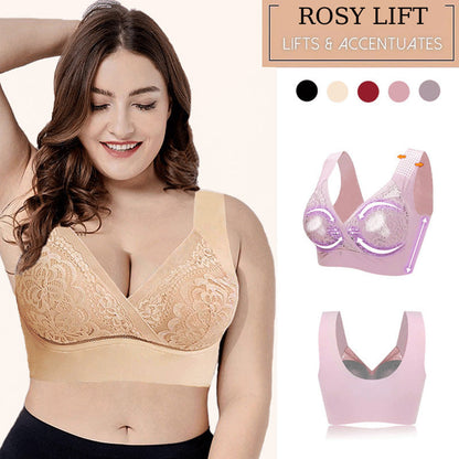 [Special Gift] Comfort Extra Elastic Crossed Wireless Support Lace Bra for Plus Size