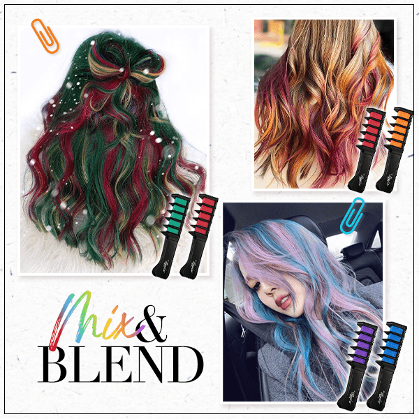 Temporary Hair Dye Chalk Comb- Cruelty Free