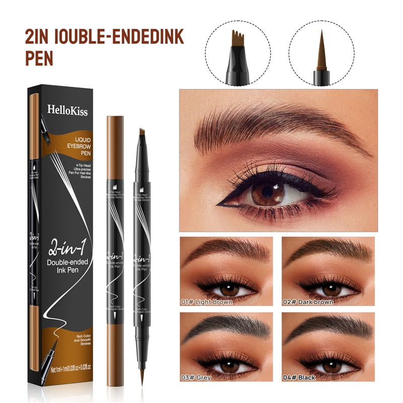 2-In-1 Waterproof Long-Lasting Eyebrow Pen