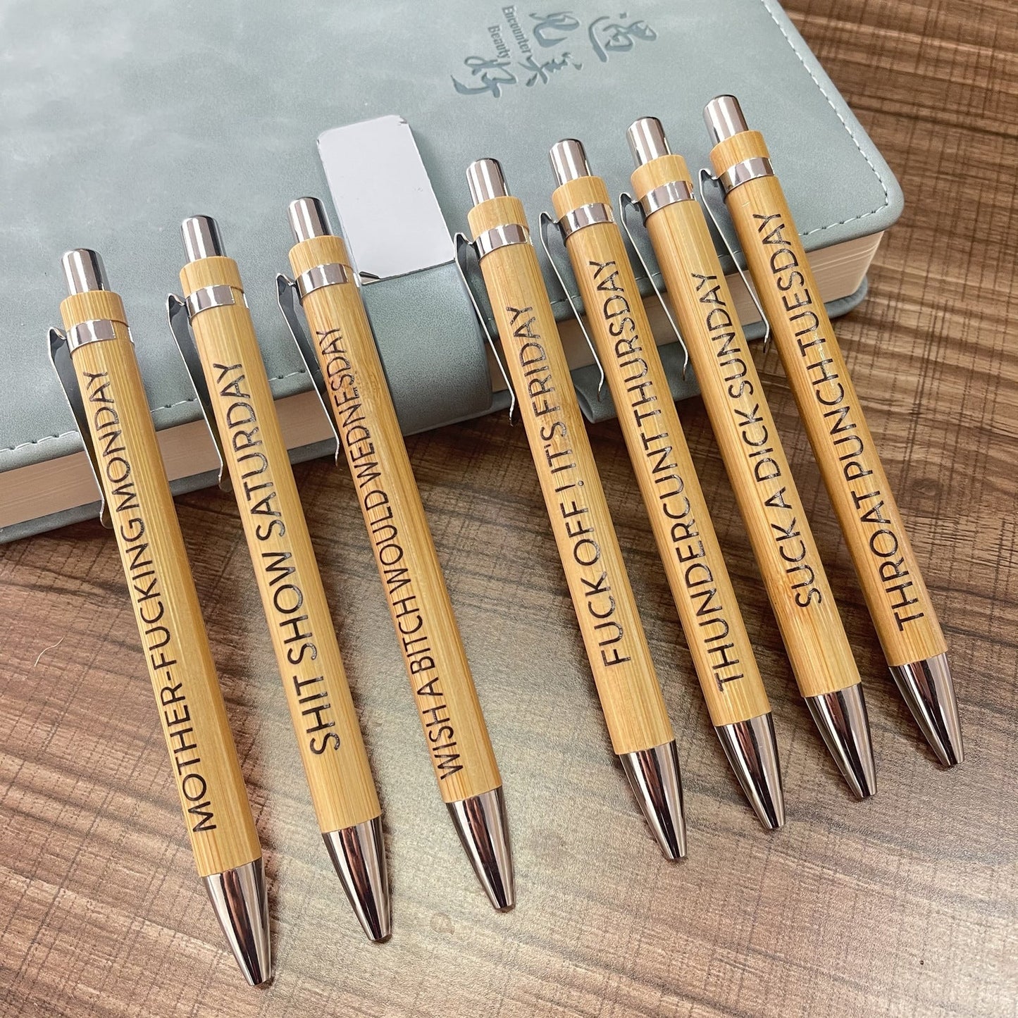 🔥Venda do último dia 49%🔥Ultimate set of Engraved Pens for Sarcastic Souls (1 conjunto de 7 pcs)