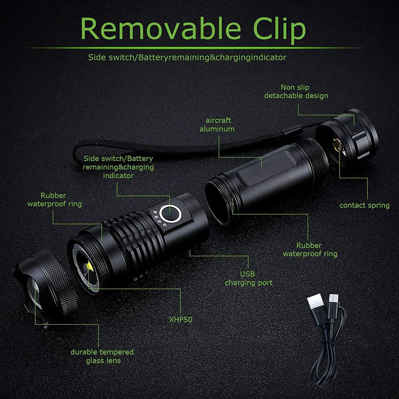 Waterproof laser military flashlight