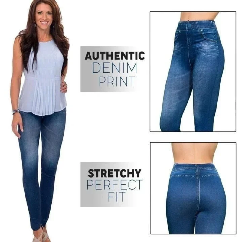 🔥Comprar 2 frete🔥grátis velo térmico denim jeggings