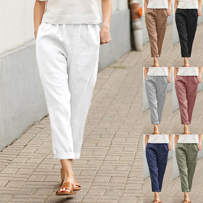 Comprar 2 envío gratis-pantalones sueltos de gran tamaño de las mujeres de lino-algodón