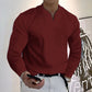 Men's Casual Solid Color Long Sleeve Cotton T-Shirt With Pocket-5