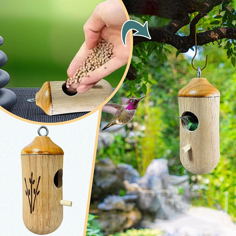 Promoción del último día 50% de descuentoCasa de madera Colibrí-regalo para los amantes de la naturaleza