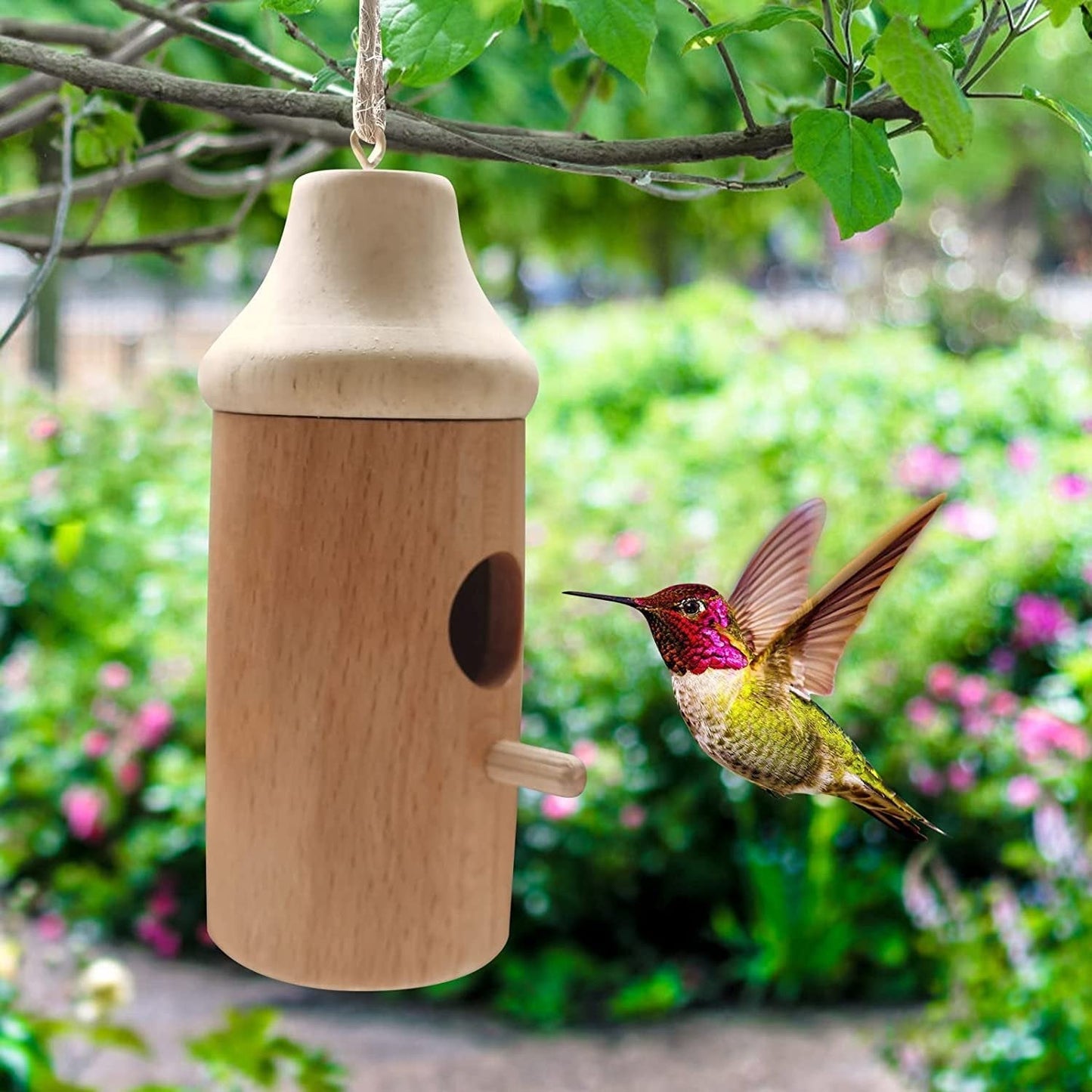 Promotion du dernier jour-50%Maison de colibri en bois-cadeau pour les amoureux de la nature