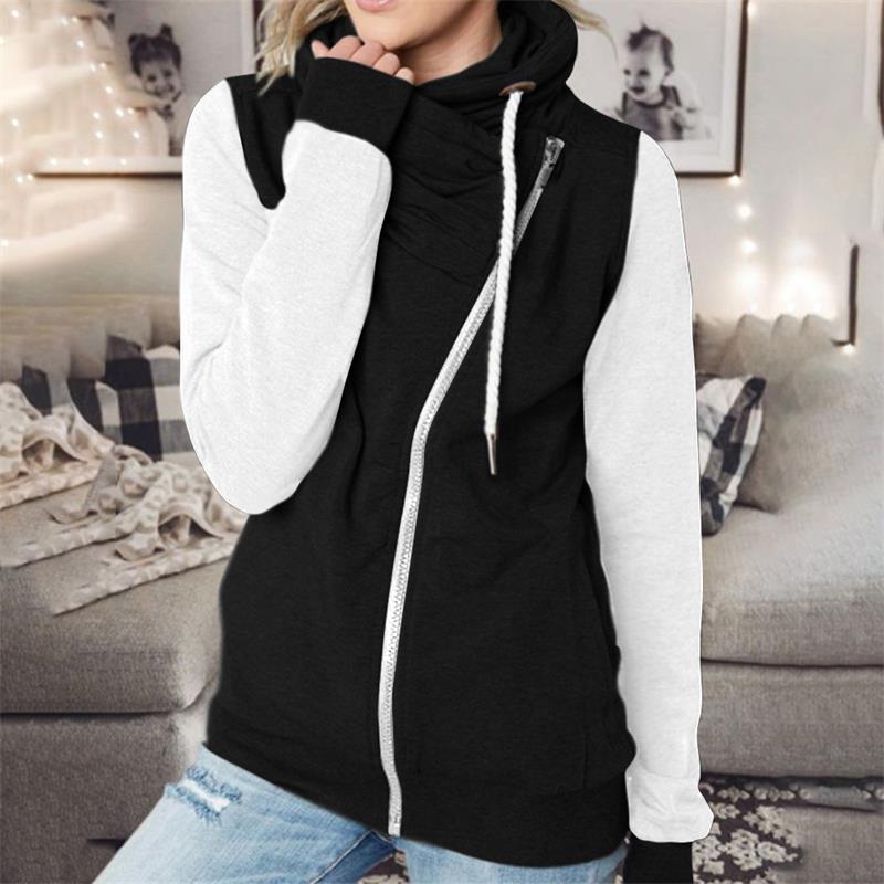 🔥Get 50% Off Today 🔥Casual Stitch High-necked Zipper Hoodie