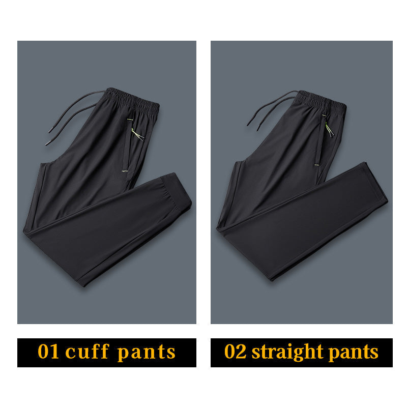 Men's Ice Silk Casual Pants-5