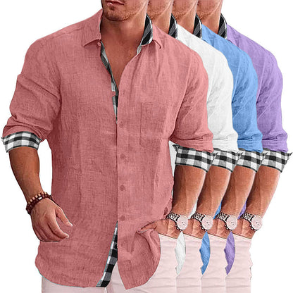 2022 Summer Gentleman Paneled Casual Buttons Pocket Blouse-15