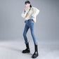 Osta 2 ilmainen toimitus.Naisten lämmin Sherpa Fleece vuorattu Stretch Slim Denim Leggings paksu laiha talvi Jeans (50 %OFF)