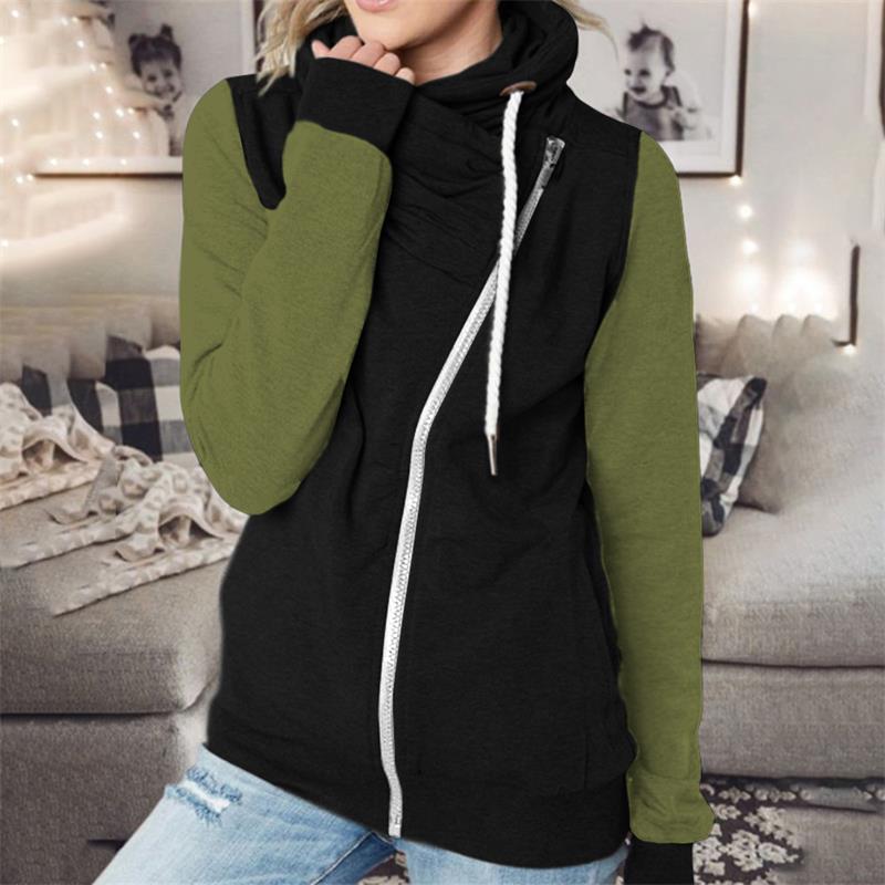 🔥Get 50% Off Today 🔥Casual Stitch High-necked Zipper Hoodie