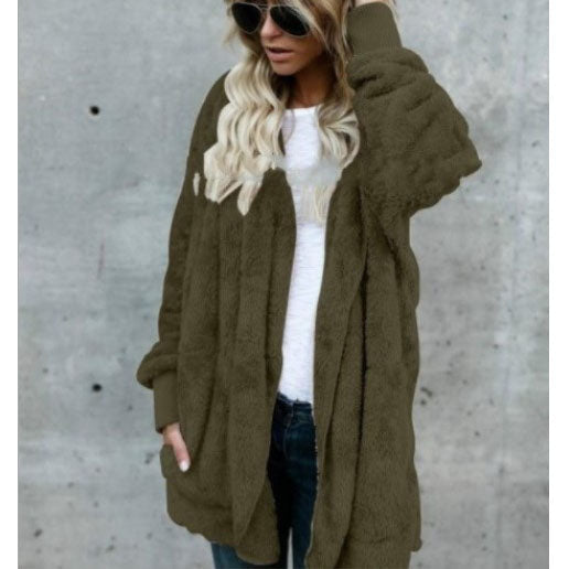 🔥Christmas hot sale 50% off🔥Women's Winter Plush Hoodie Cardigans with Pockets