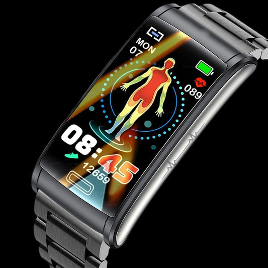 2023 nuovo orologio intelligente per la salute del monitor della glicemia IP68 impermeabile da uomo sportivo ECG + PPG smartwatch per la misurazione della pressione sanguigna
