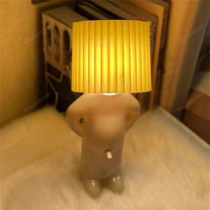 Lampe de table créative de vilain garçon