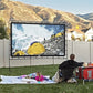 Tela de filme gigante portátil ao ar livre