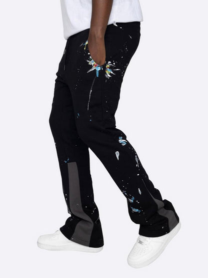 Paint Splatter Flare Sweatpants