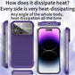 Para iPhone 14 Borderless Big Window Cooling Phone Case