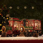 Kerstcadeau trein kristallen bol ornament