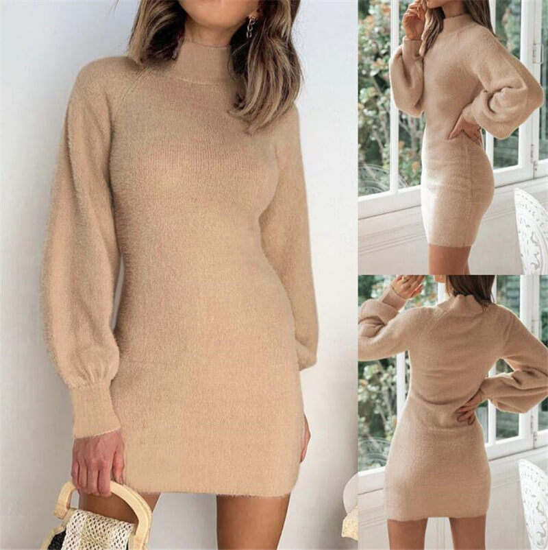 ✨Christmas Promotion 50% ✨Long Sleeve Cute Sweater Dress