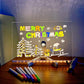 Tidlig julsalg &ndash; LED-notatbrett med fargar