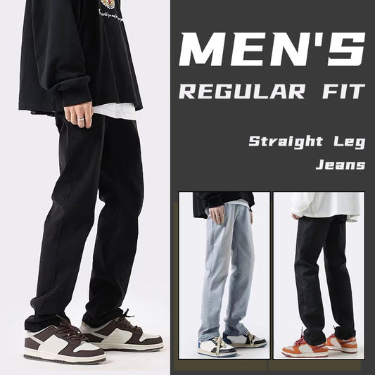 Menns vanlige straight ben Jeans