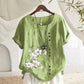 Floral Cotton Linen Shirt-2