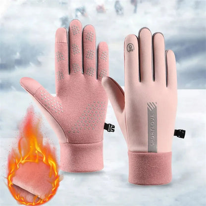 Guantes resistentes fríos antideslizantes impermeables de la pantalla táctil del dedo