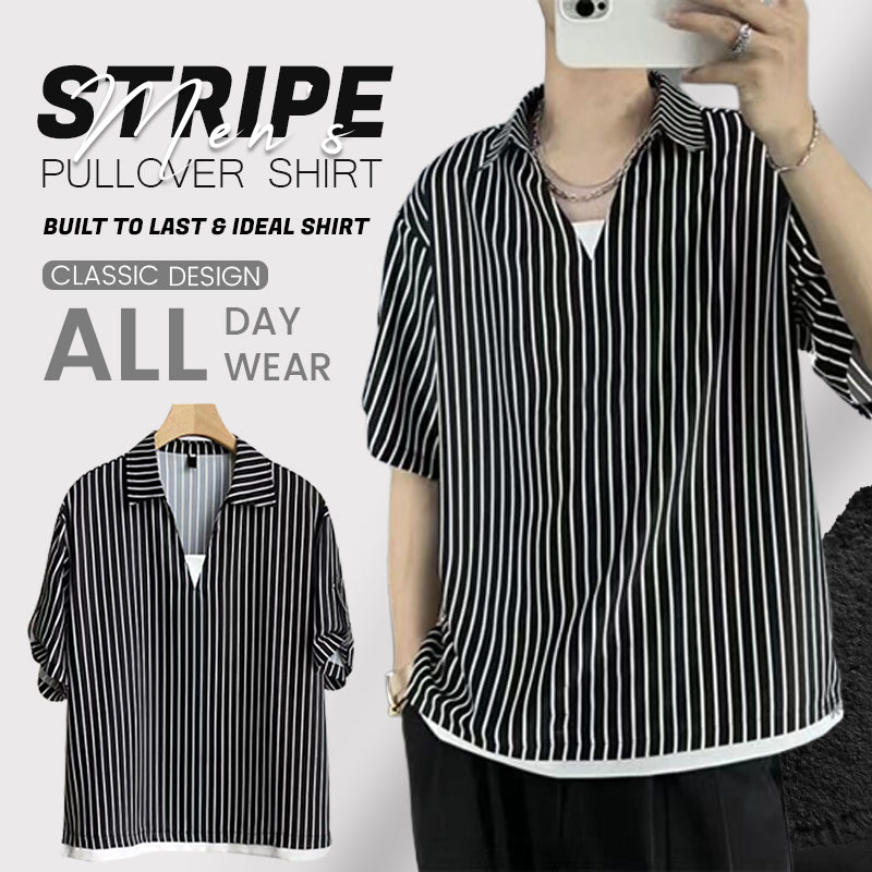 Men’s Stripe Pullover Shirt-1