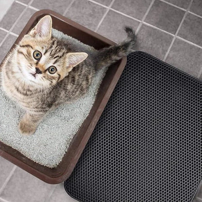 Çift katmanlı kaymaz pet kedi çöp mat-% 50'ye kadar kapalı