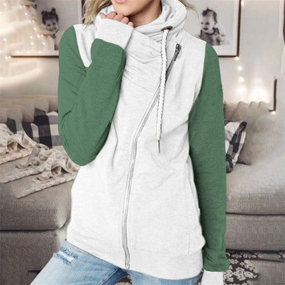 🔥Get 50% Off Today 🔥Casual Stitch High-necked Zipper Hoodie