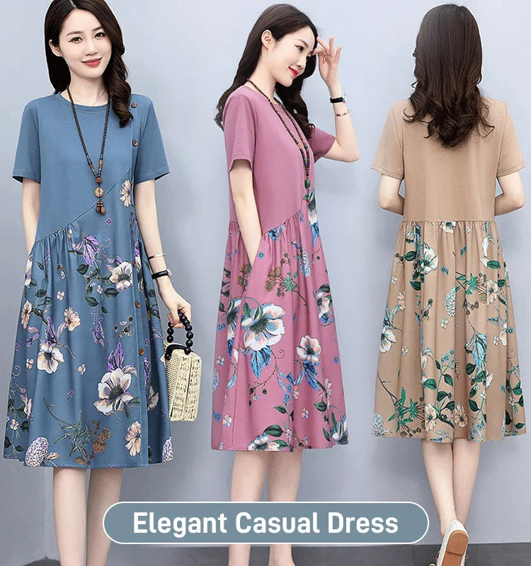 High-end Cotton and Linen Dress