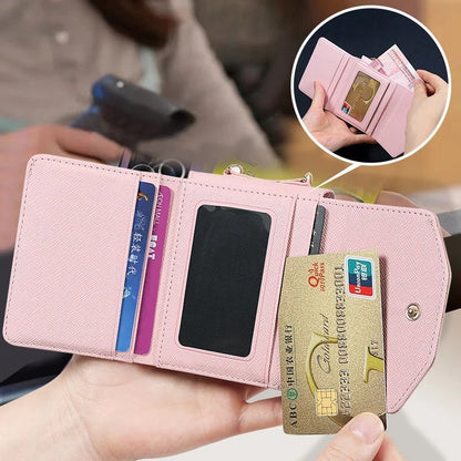 🔥Venda no último dia 49%🔥Travel Folding Wallet Case Leather Card Holder Cover para Samsung Flip3 5G / Flip4