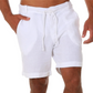 Mens Cotton Linen Pants Trousers Casual Tight Pants-1