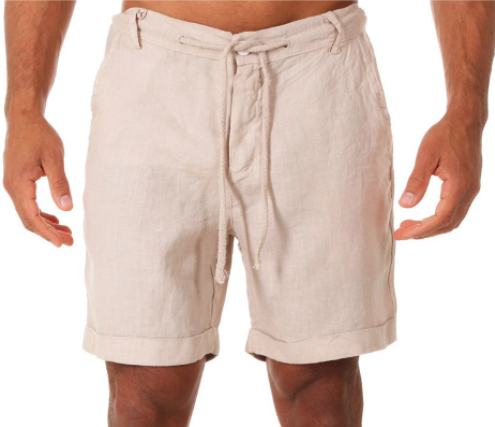 Mens Cotton Linen Pants Trousers Casual Tight Pants-2