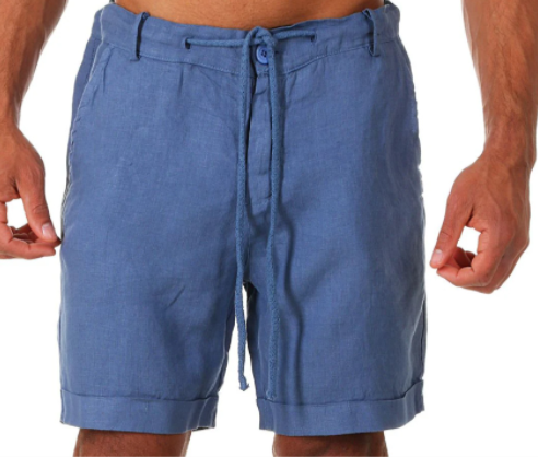 Mens Cotton Linen Pants Trousers Casual Tight Pants-6
