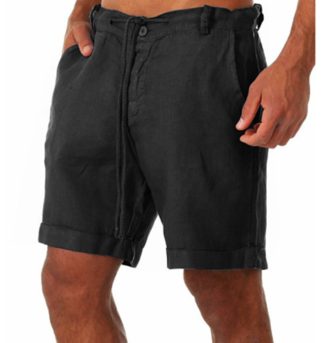 Mens Cotton Linen Pants Trousers Casual Tight Pants-7