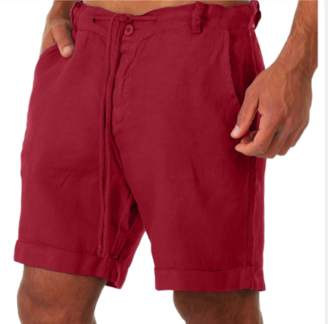 Mens Cotton Linen Pants Trousers Casual Tight Pants-9