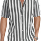 2022 New Men's Striped Casual Short Sleeve Shirts-1