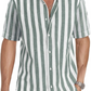 2022 New Men's Striped Casual Short Sleeve Shirts-3