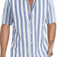 2022 New Men's Striped Casual Short Sleeve Shirts-4