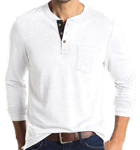 Men's Long Sleeve Fashion Round Neck T-Shirt-2