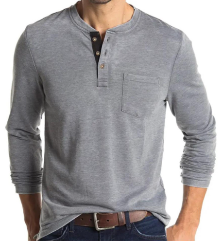 Men's Long Sleeve Fashion Round Neck T-Shirt-5