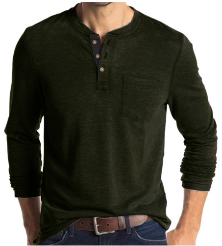 Men's Long Sleeve Fashion Round Neck T-Shirt-7